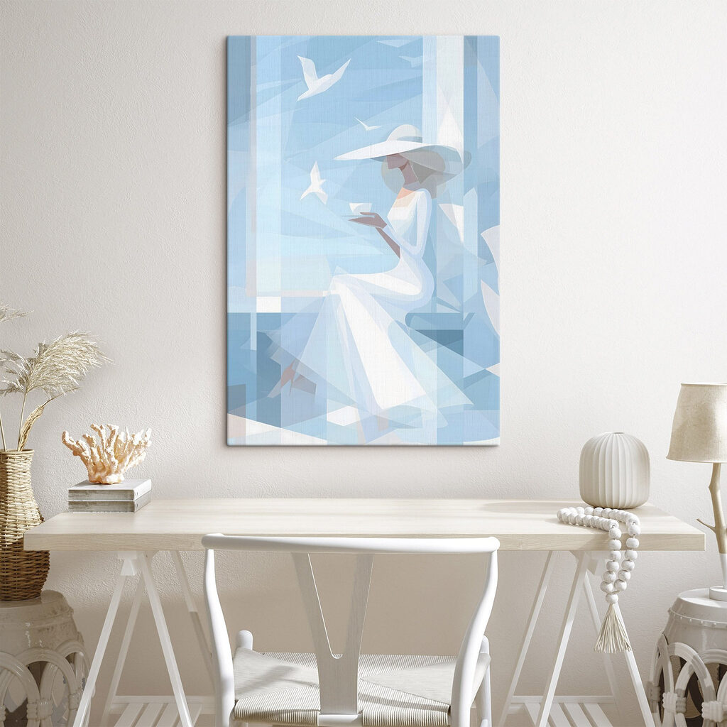 Woman in a white dress