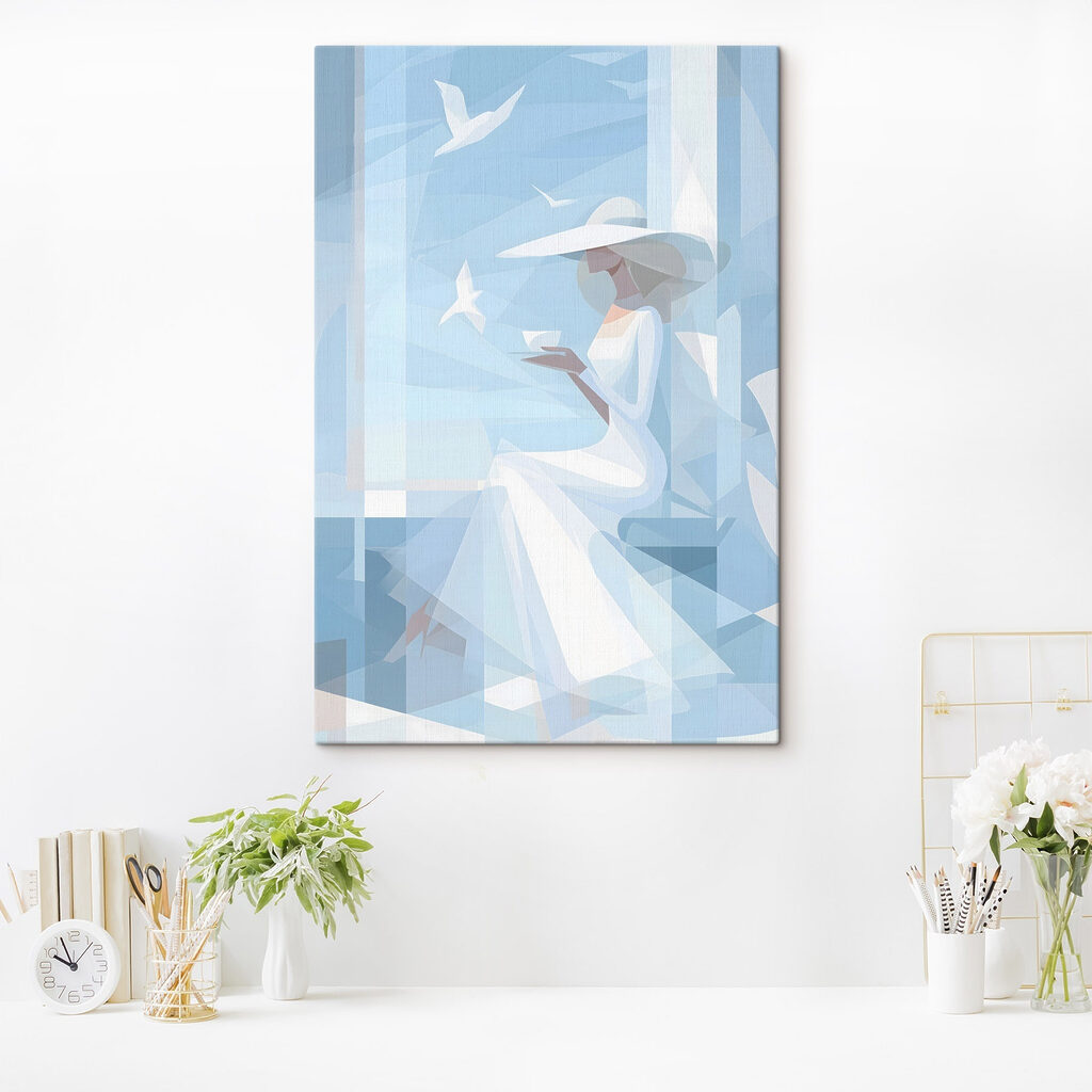 Woman in a white dress