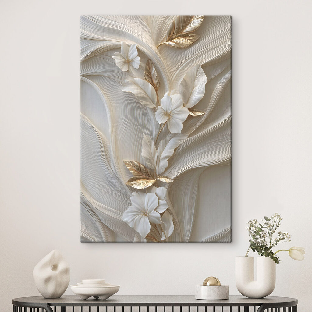 Delicate floral design with flowing lines