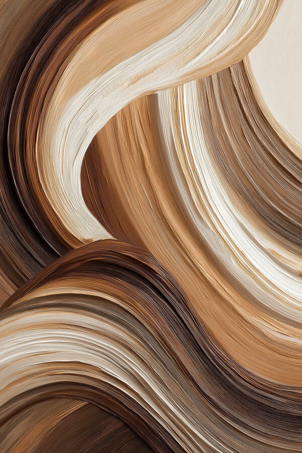 Fluid strokes in earthy tones Fluid strokes in earthy tones