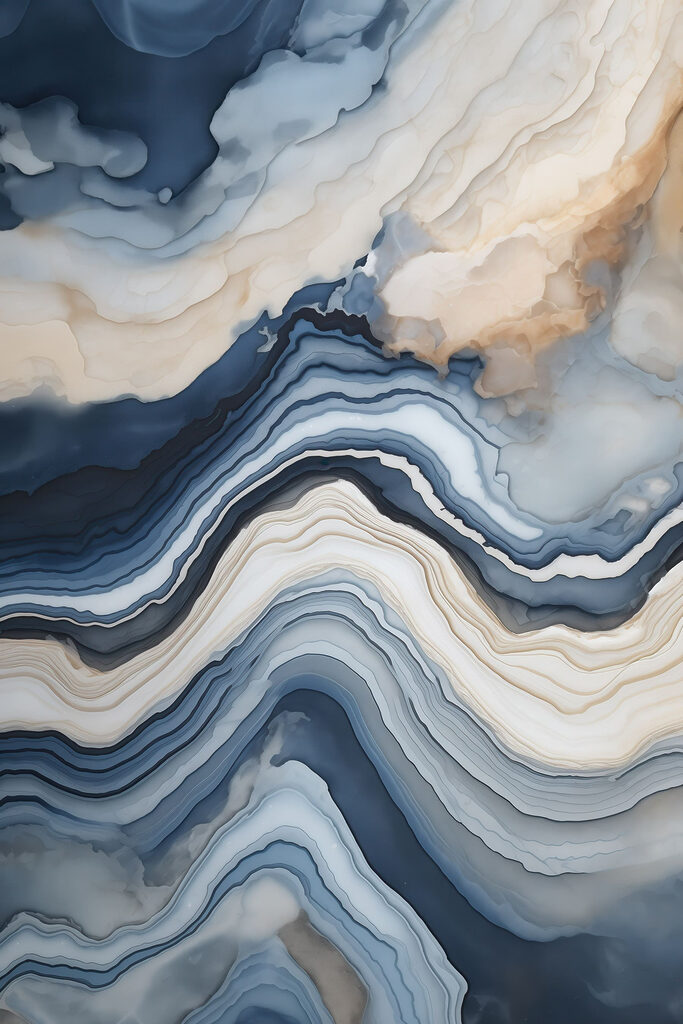 Fluid waves of cool colors Fluid waves of cool colors