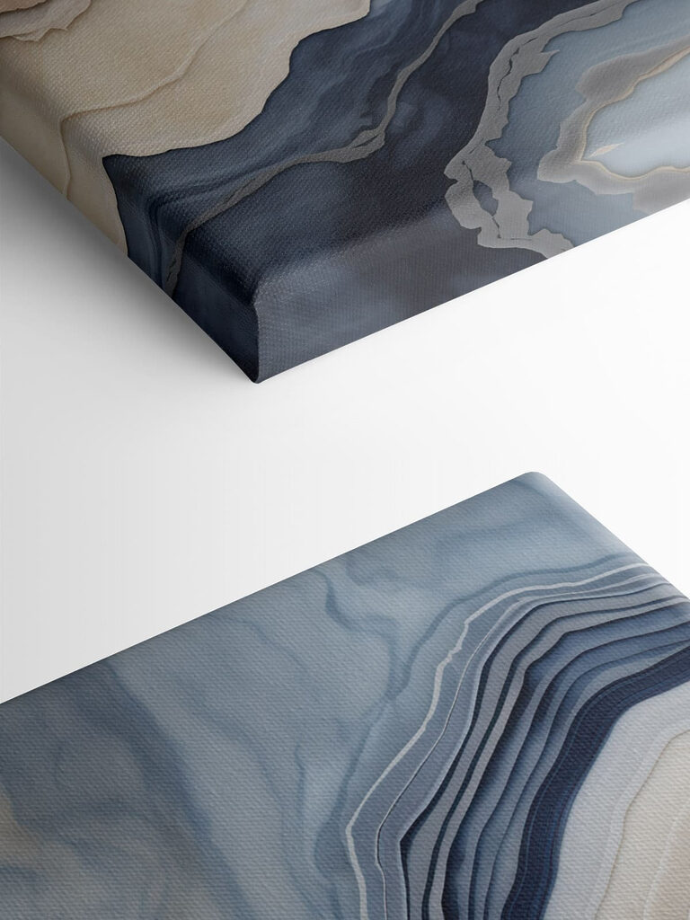 Waves of calming blue and beige Waves of calming blue and beige
