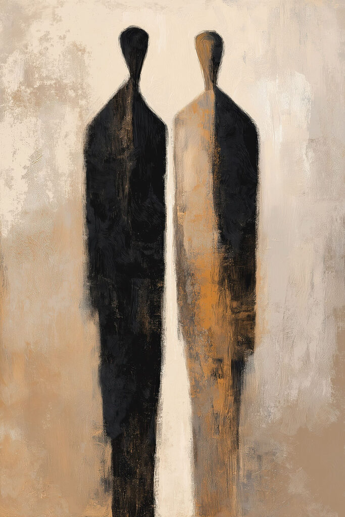 Black and brown suit