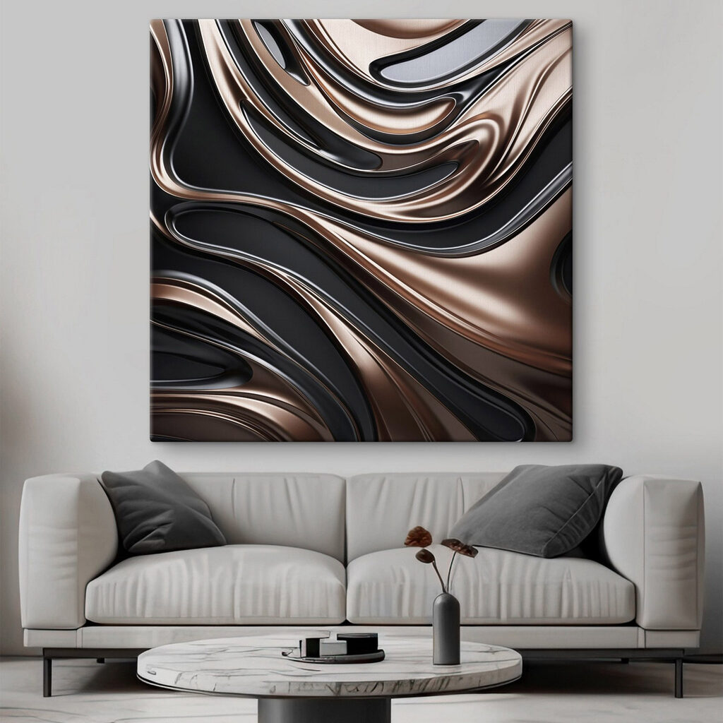 Flowing lines in contrasting tones