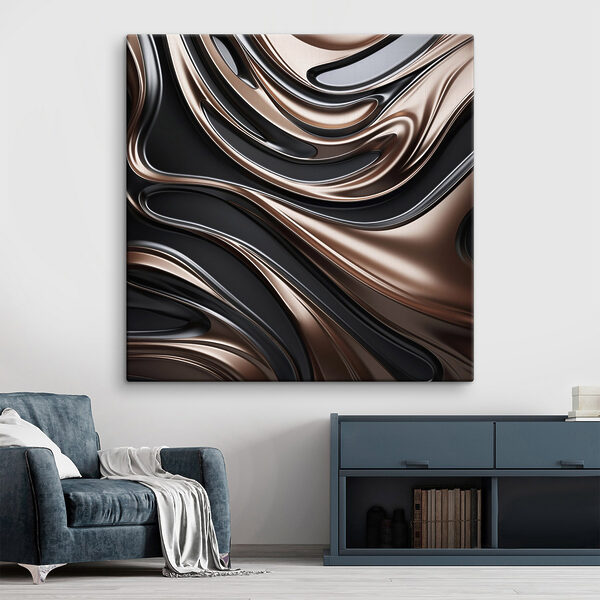 Flowing lines in contrasting tones
