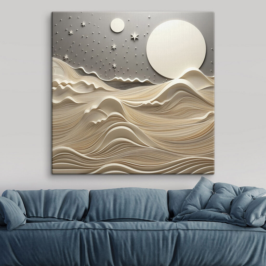 Moon over a desert Moon over a desert