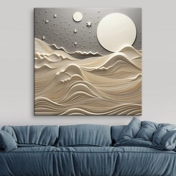 Moon over a desert Moon over a desert