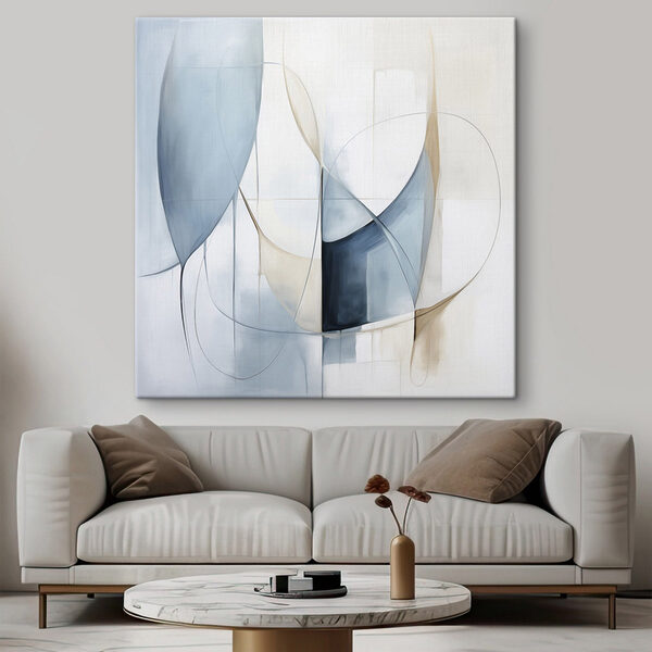 Obraz Obraz przedstawiający niebiesko-białą kompozycję artystyczną (SKU: s48404) Obraz Obraz Obraz przedstawiający niebiesko-białą kompozycję artystyczną (SKU: s48404)