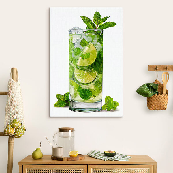 Obraz Szklanka z napojem i limonkami (SKU: s48462) Obraz Obraz Szklanka z napojem i limonkami (SKU: s48462)