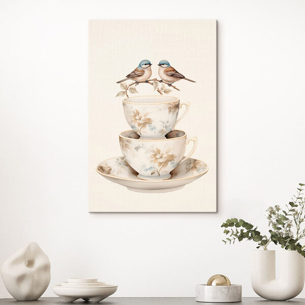 Two birds on a teacup Two birds on a teacup