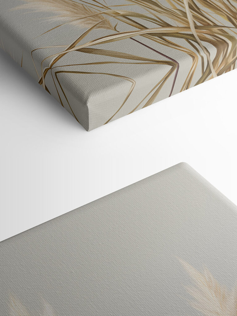 Pampas grass in soft pastel tones