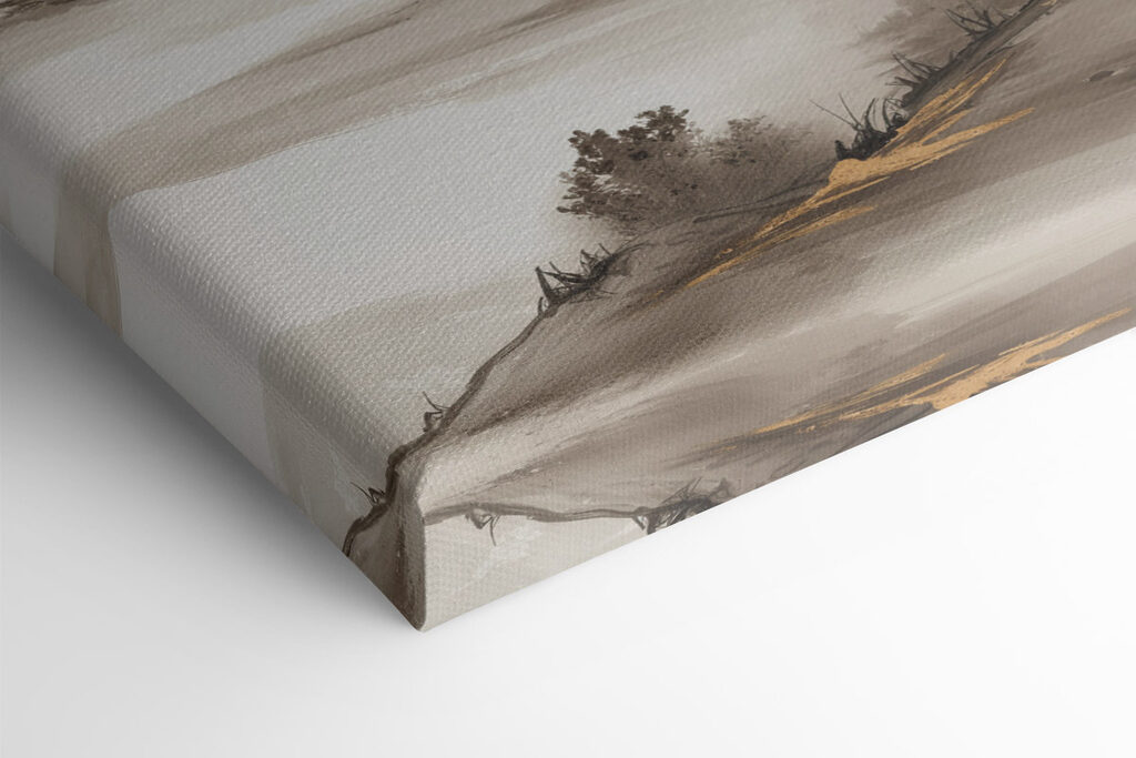 Painting of trees in a desert Painting of trees in a desert