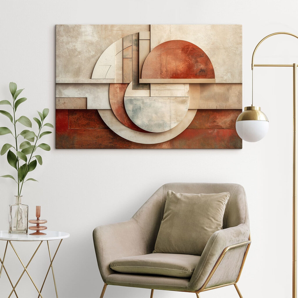 Abstract shapes in warm tones