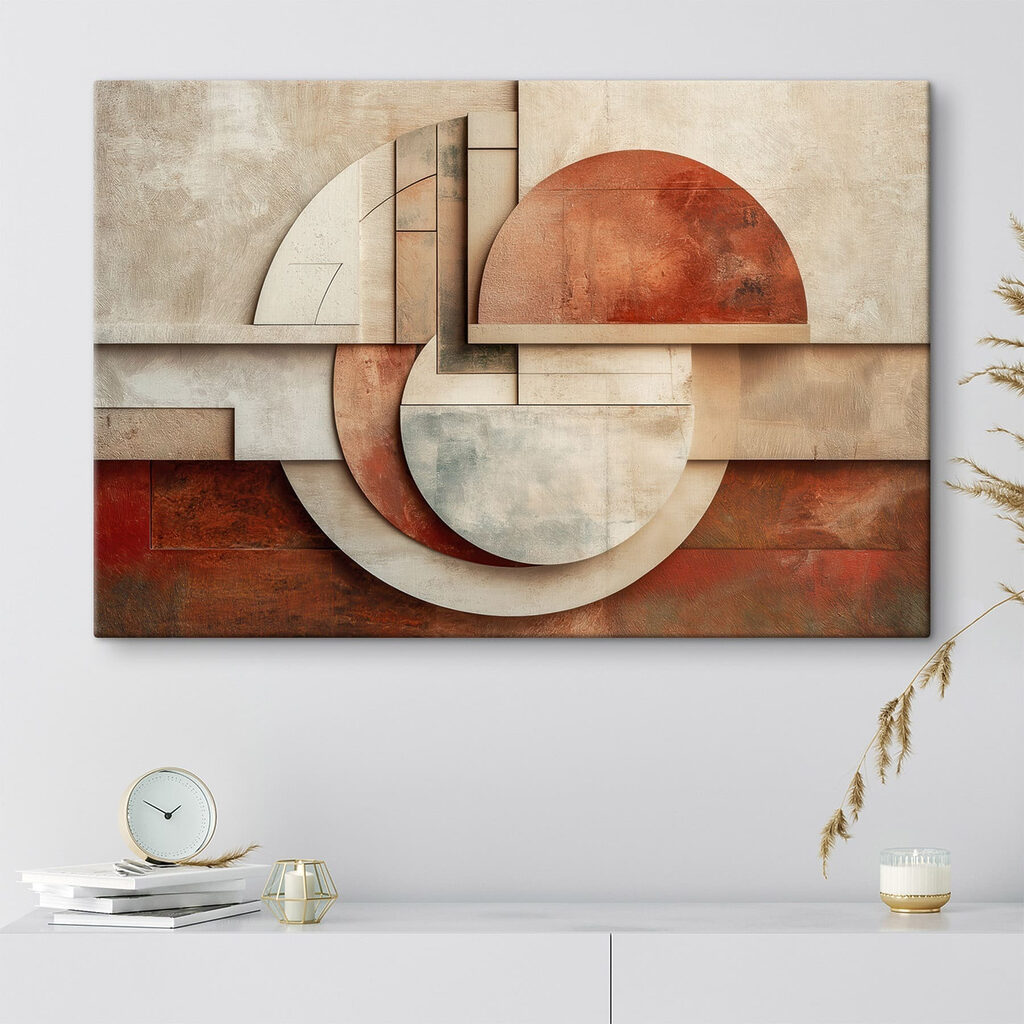 Abstract shapes in warm tones