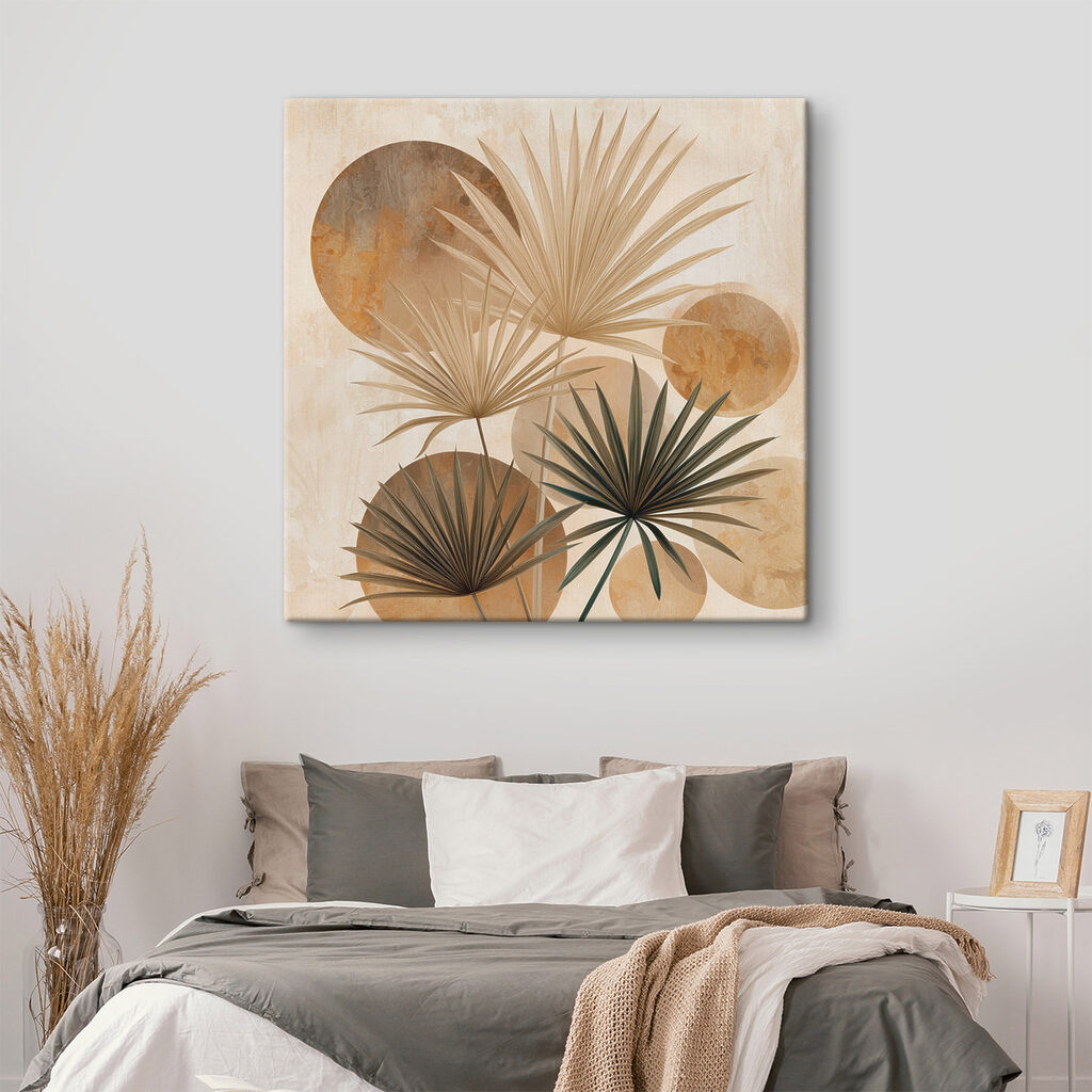 Group of leaves with circles and dots