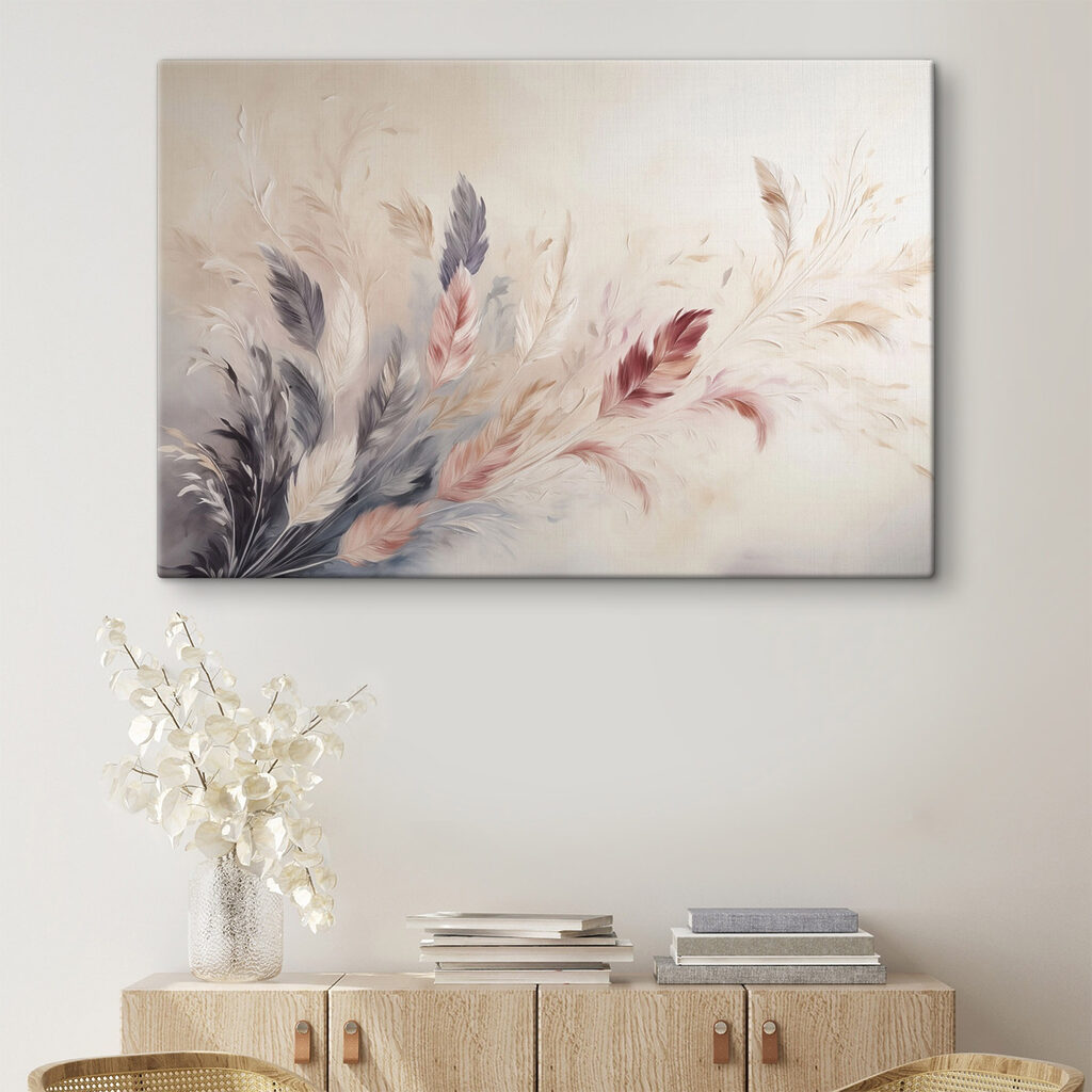 Painting of feathers