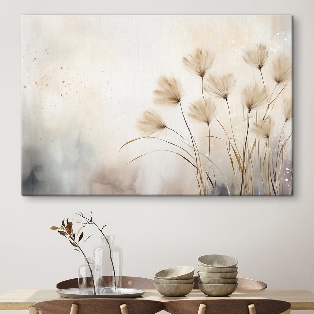 Gentle grasses dance in soft breeze