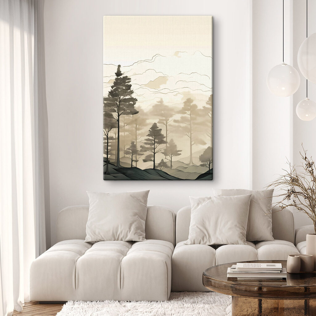 Group of trees in a forest