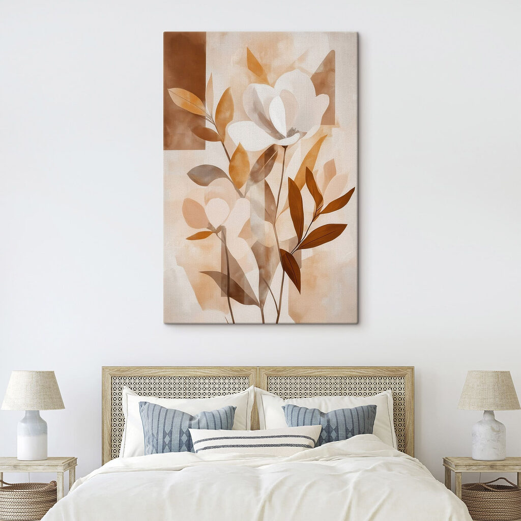 Painting of flowers and leaves Painting of flowers and leaves