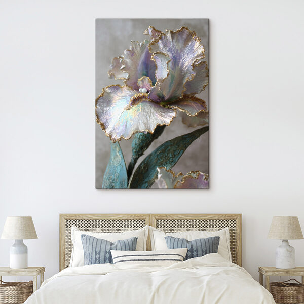 Elegant flower sculpture with soft hues Elegant flower sculpture with soft hues
