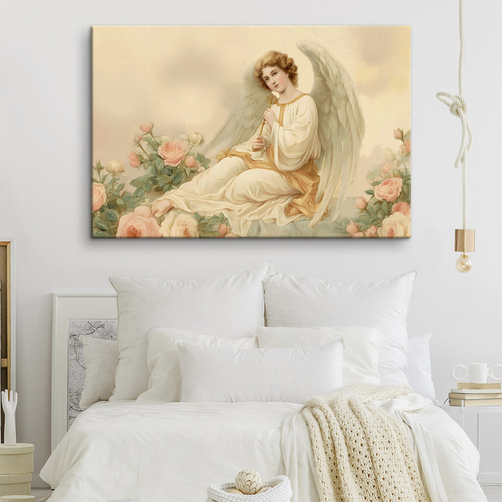 Obraz przedstawiający kobietę trzymającą klucz Obraz przedstawiający kobietę trzymającą klucz