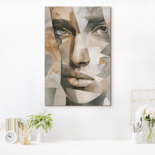 Obraz Abstrakcyjny portret z geometrycznymi kształtami (SKU: s48562) Obraz Obraz Abstrakcyjny portret z geometrycznymi kształtami (SKU: s48562)