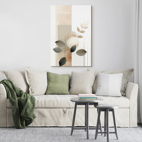 Serene botanical composition in soft hues Serene botanical composition in soft hues