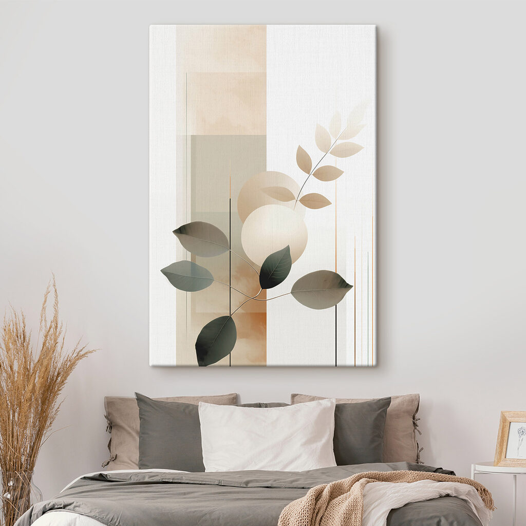 Serene botanical composition in soft hues Serene botanical composition in soft hues