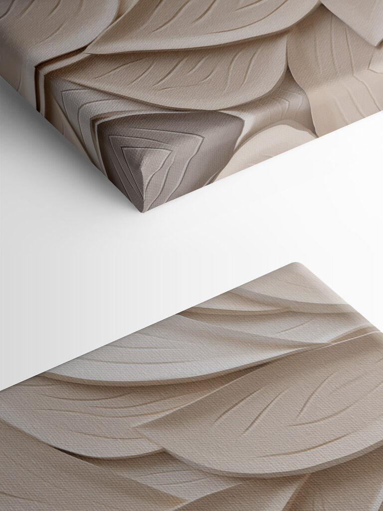 Intricate layers of stylized leaves