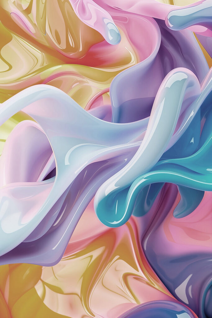 Flowing colors in vibrant harmony
