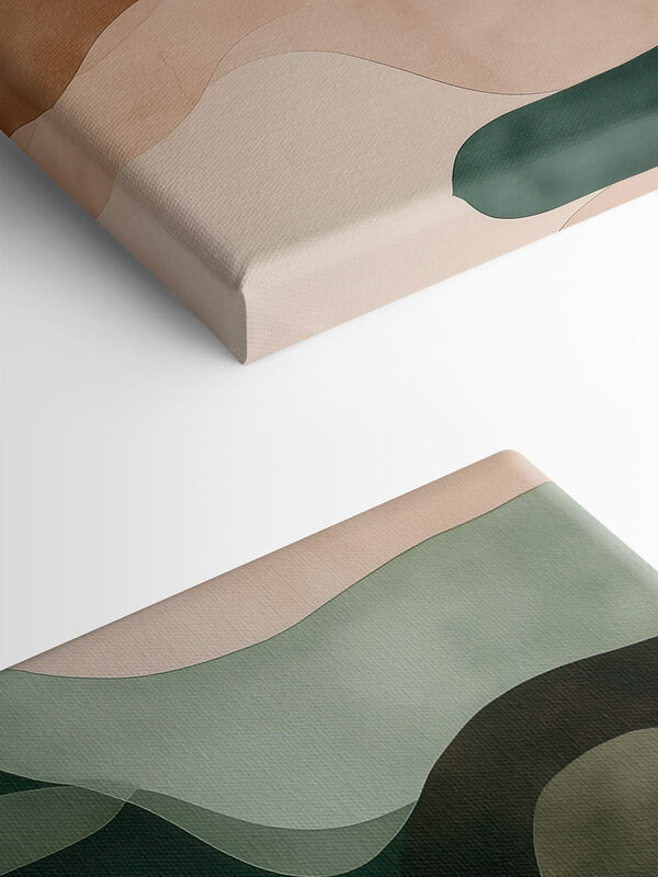 Soft, flowing waves of earth tones