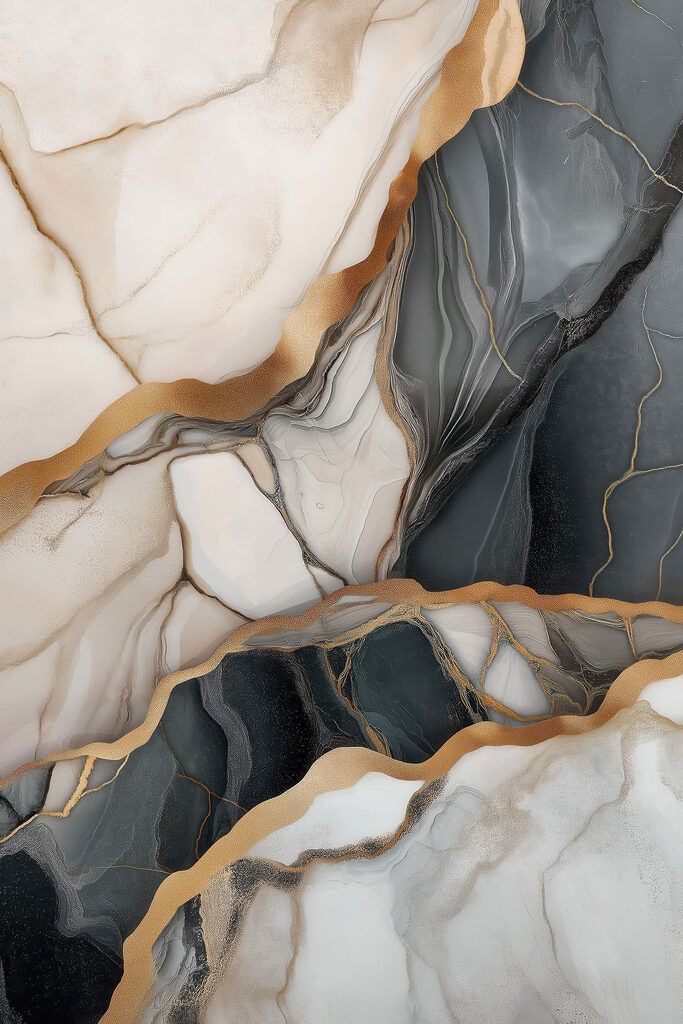 Organic patterns in contrasting colors