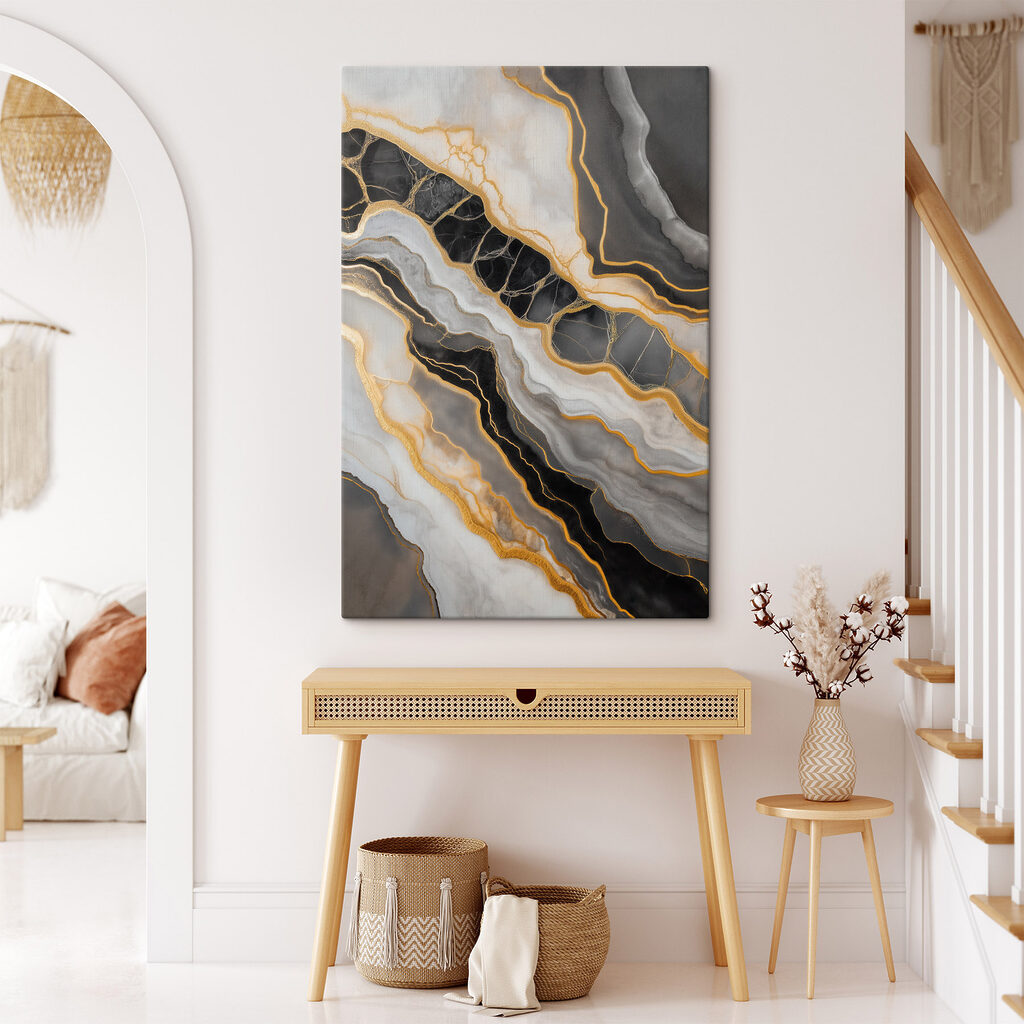 Elegant waves of black and white