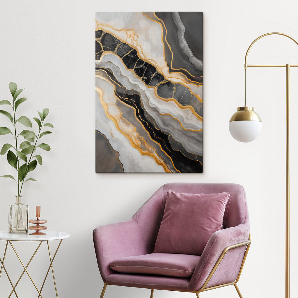 Elegant waves of black and white