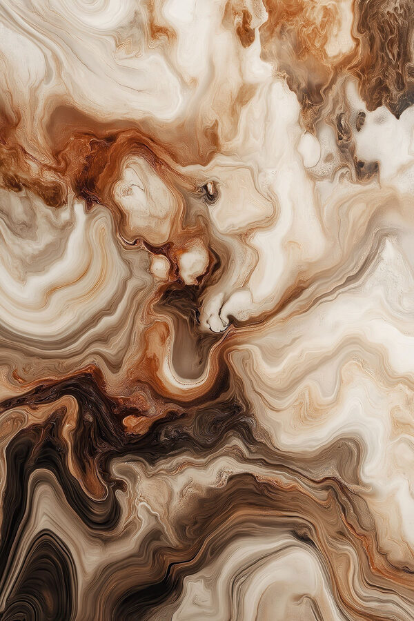 Abstract swirls of warm earth tones