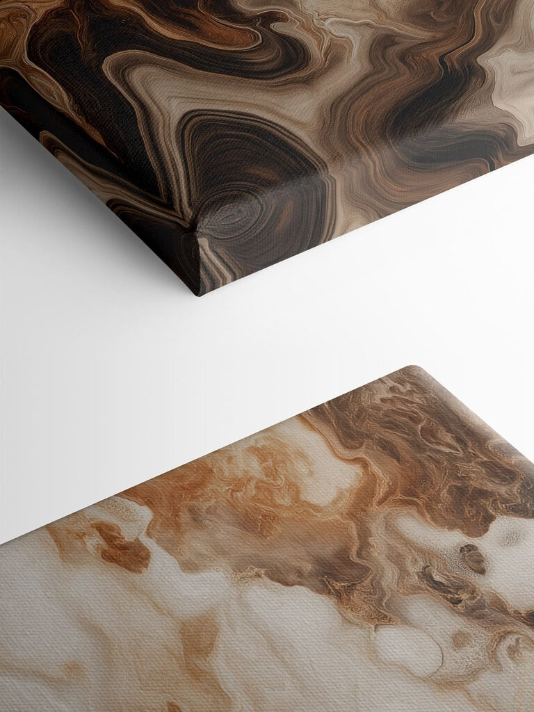 Abstract swirls of warm earth tones