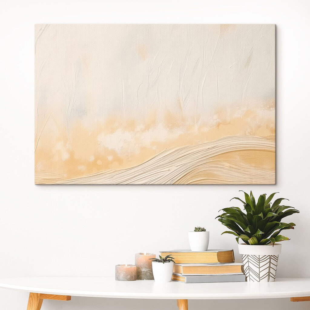 White and tan wall