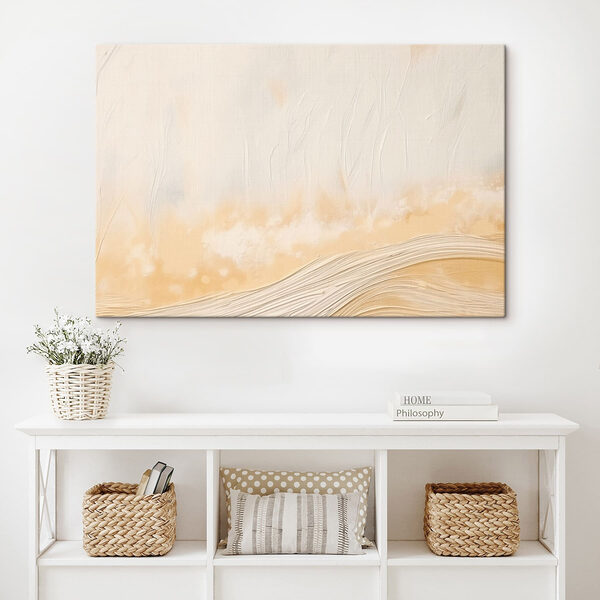 White and tan wall