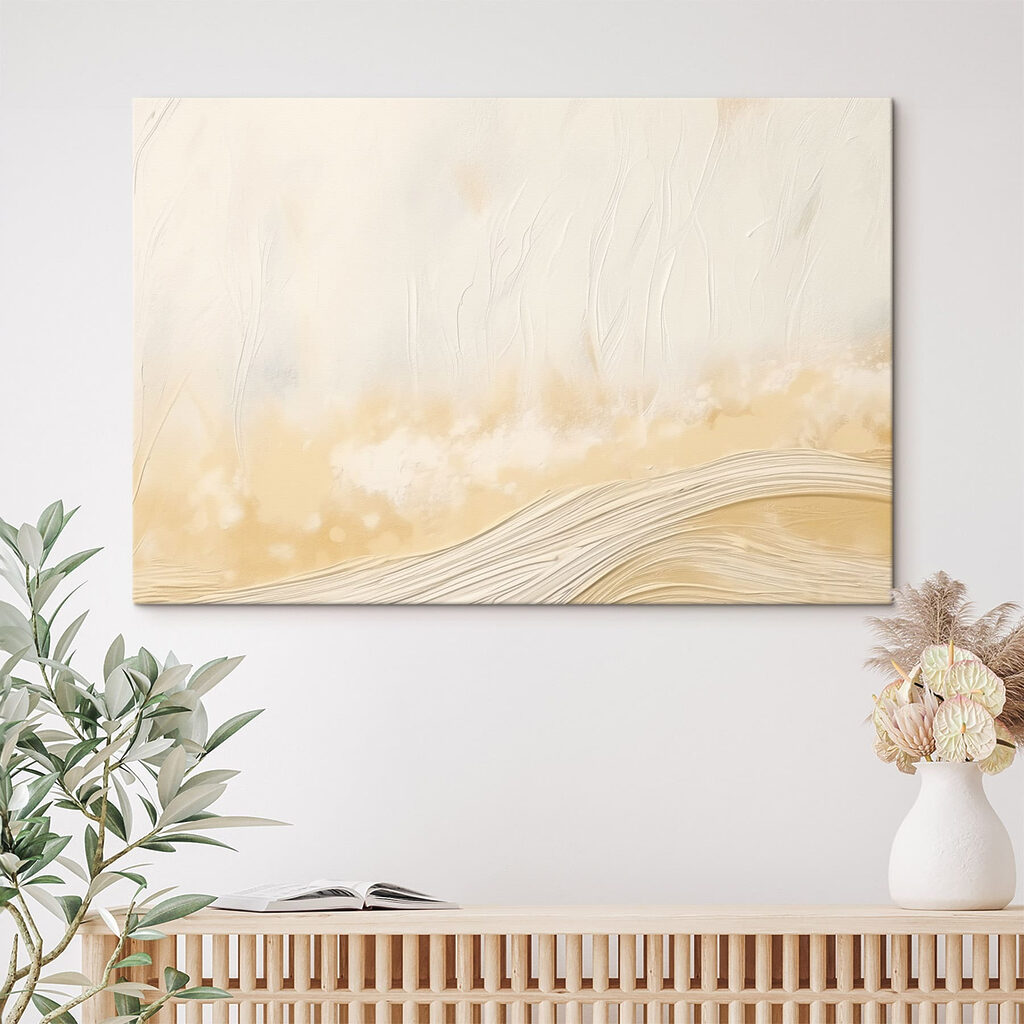 White and tan wall
