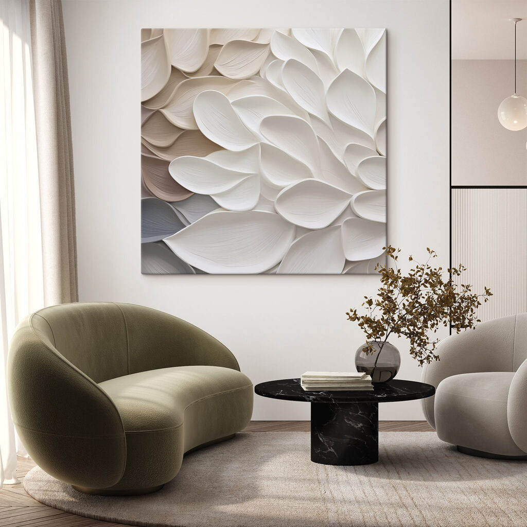 Soft, flowing shapes in subtle hues