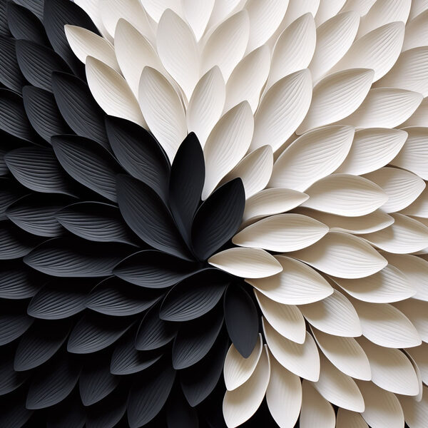 Black and white flower Black and white flower