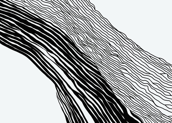 Black and white image of lines Black and white image of lines