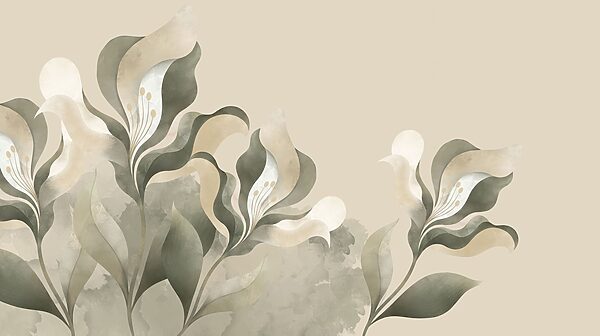 Soft florals on a gentle backdrop