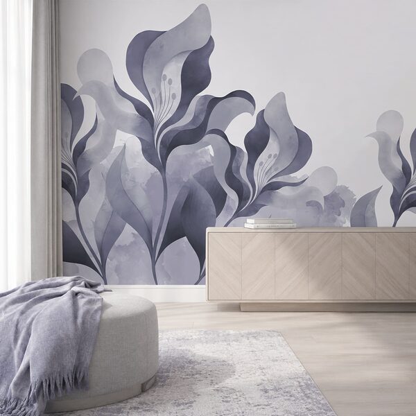 Elegancki, abstrakcyjny wzór kwiatowy w odcieniach szarości Elegancki, abstrakcyjny wzór kwiatowy w odcieniach szarości