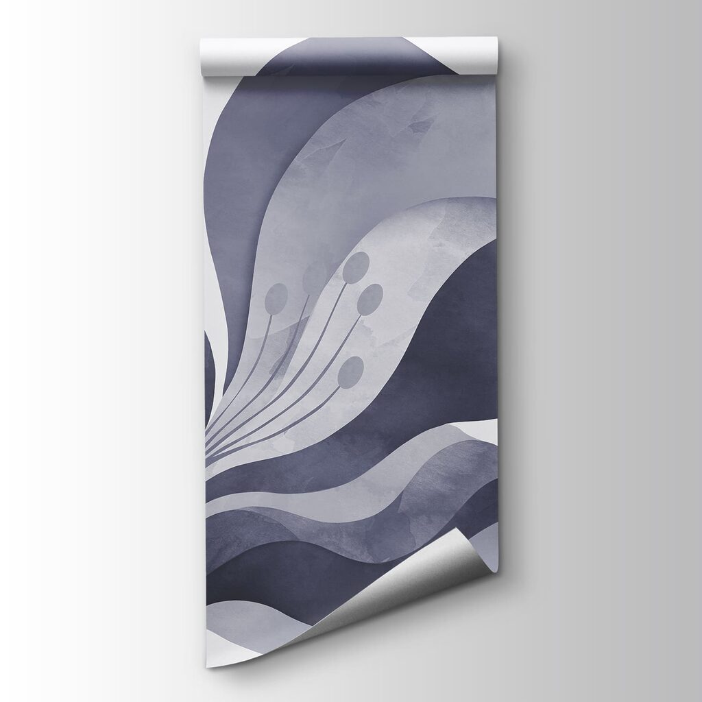 Elegant abstract floral design in gray Elegant abstract floral design in gray