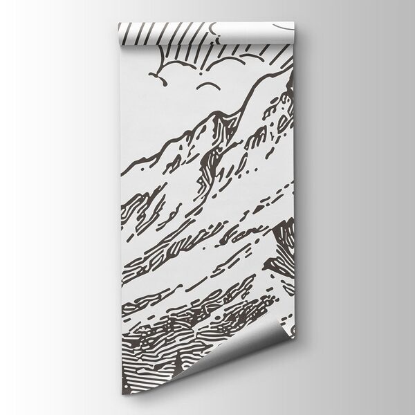 Landscape with trees and mountains
