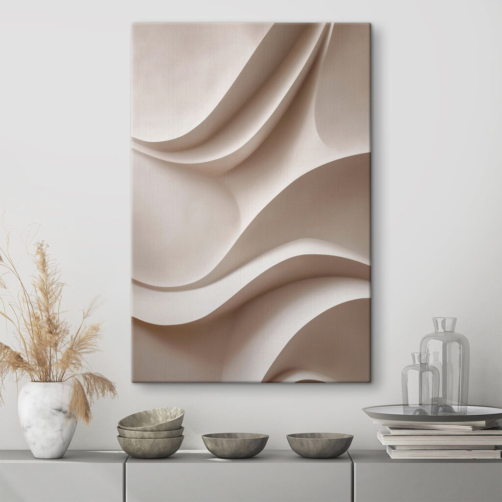 White wall with wavy lines White wall with wavy lines
