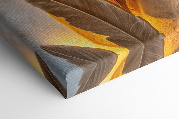 - Elegant leaf design on textured wall - Elegant leaf design on textured wall