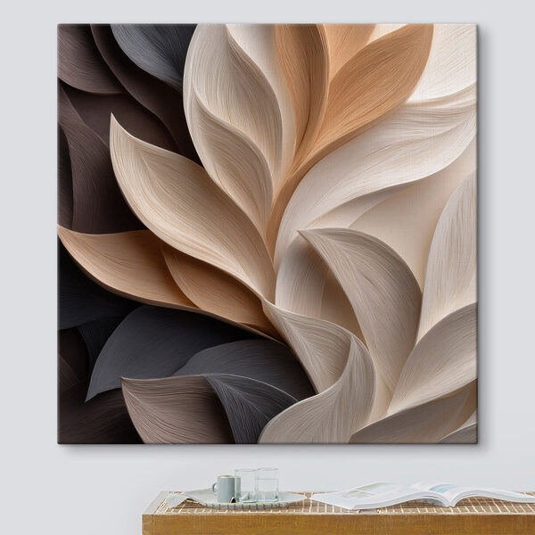 Flowing leaves in natural tones
