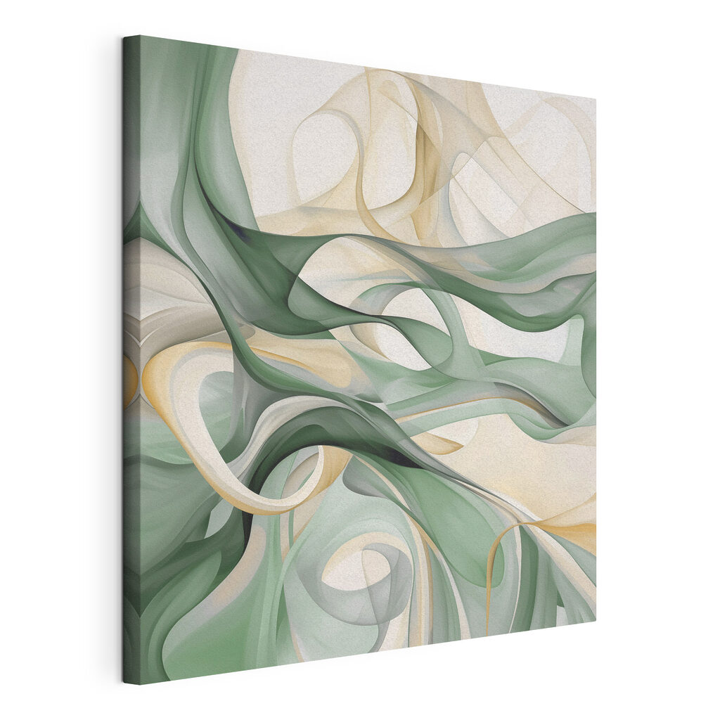 Green and white swirls
